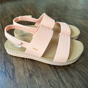 Reef Coral Woven Strap Sandals